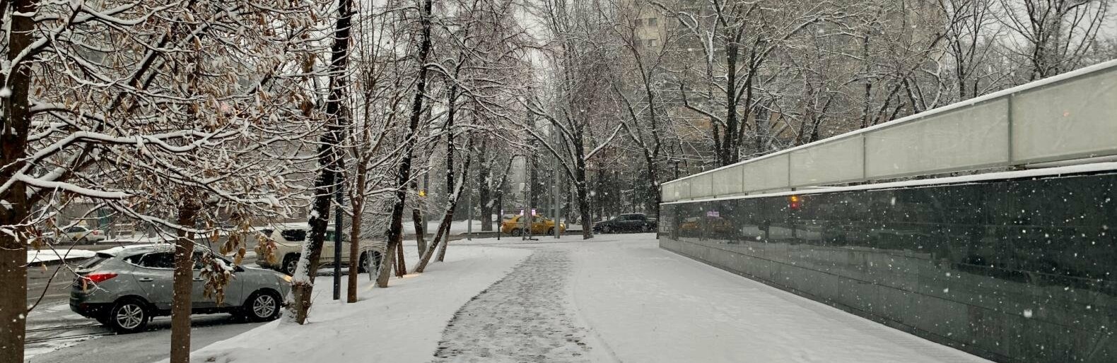 В Алматы выпало до 20 сантиметров снега